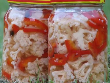 Салат из цветной капусты перца