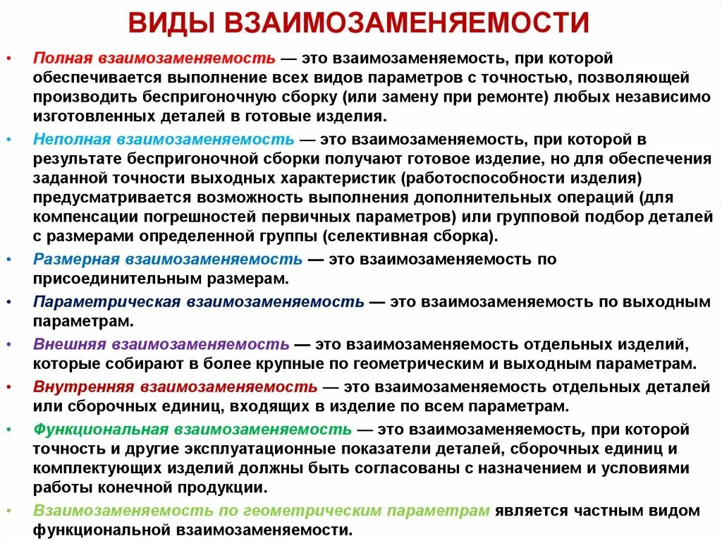 Что значит условия использования. Взаимозаменяемость вилы. Виды взаимозаменяемости. Виды взаимозаменяемости в метрологии. Основные понятия о взаимозаменяемости.