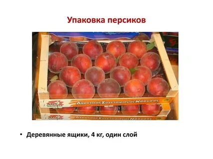 Упаковка персиков
