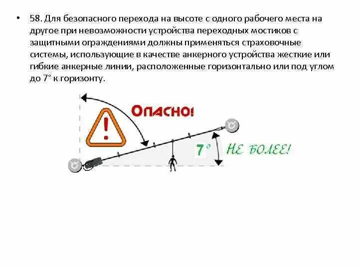 Под каким углом входить в. Анкерные линии тросового типа. Угол крепления анкерной линии. Схема крепления горизонтальной анкерной линии. Анкерная линия на высоте.