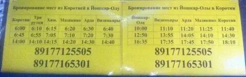 Автобус йошкар ола светлый расписание 2024