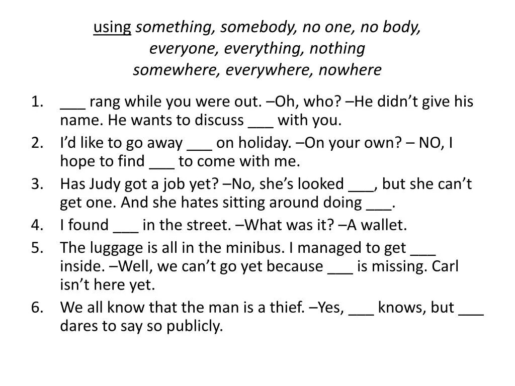 Some any no и их производные упражнения. Задание Somebody anybody. Somebody anybody упражнения. Somebody something anybody anything Nobody nothing упражнения.