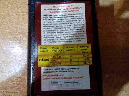 Сколько пороха на 1 сачель