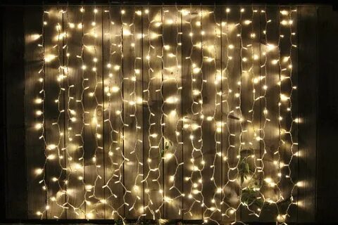 Curtain fairy lights.