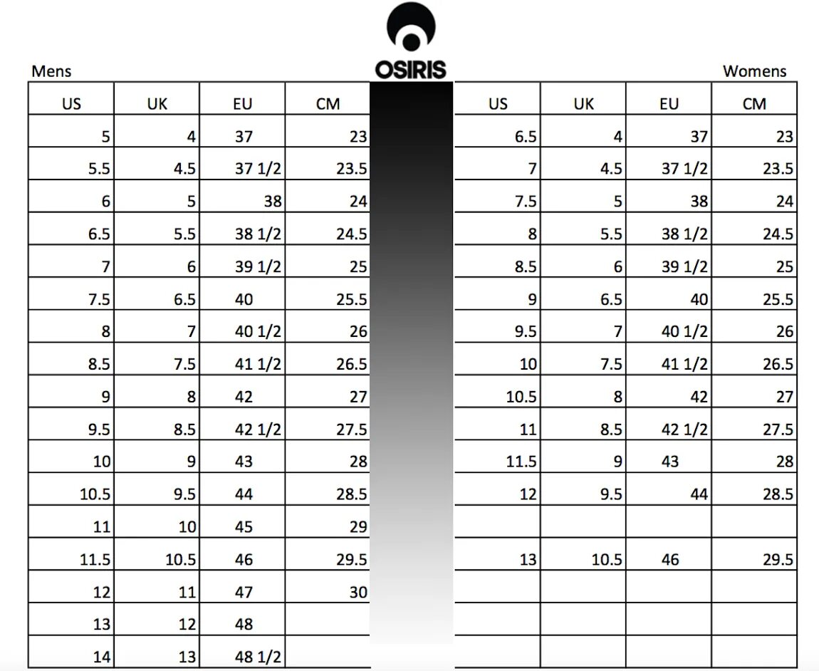 Размерная сетка Osiris. Osiris d3 Размерная сетка. Жесткость горнолыжных ботинок таблица для женщин. Osiris Размерная сетка обуви.