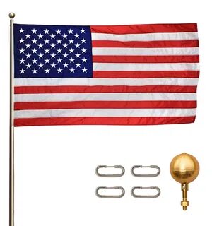 Titan Telescoping Flag Poles, Bronze 20ft- Heavy Duty Aluminum Flag Pole .....