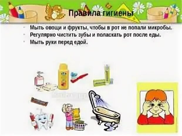 Знаки к правилам гигиены