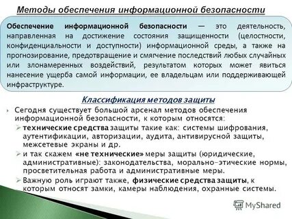 Методы обеспечения целостности информации