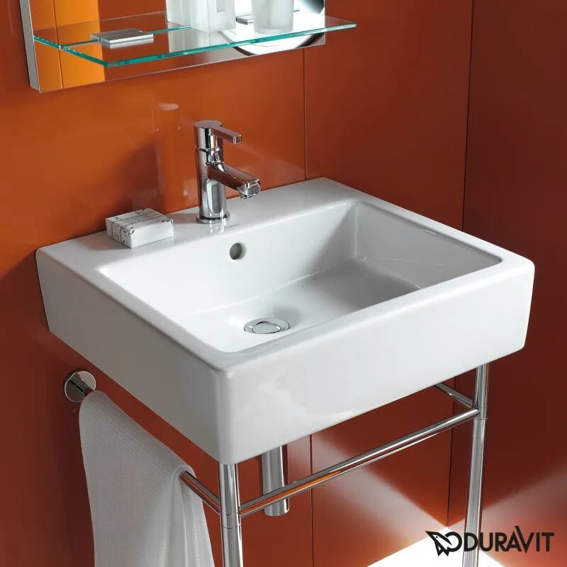 Раковина Duravit Vero 0454500000 50 см. Умывальник Duravit Vero. Раковина Duravit 50 см. Duravit Vero раковина 045550. Раковина в ванную 50см