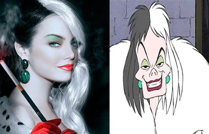 Круэлла / Cruella (2021). Макияж Круэллы де Виль 2021.