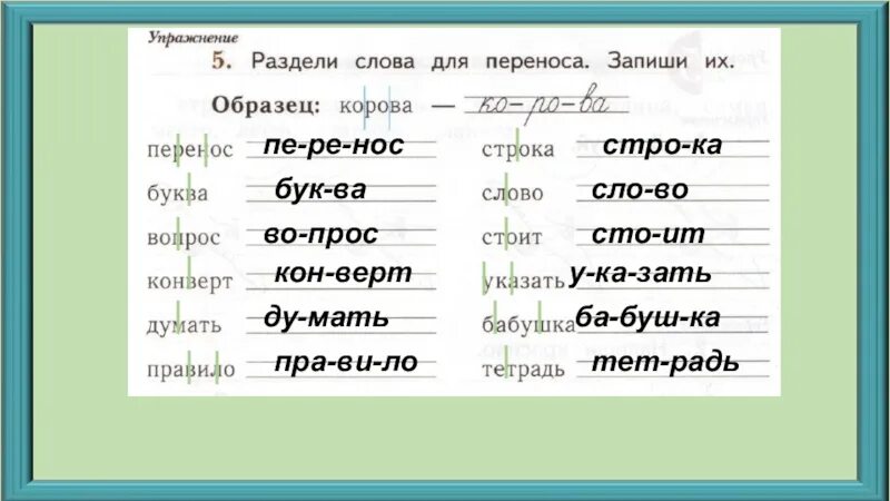 Записать изменяя слова по образцу. Перенос слов. Разделить слова для переноса. Русский язык разделить слова для переноса. Разделить слова для переноса 1 класс.