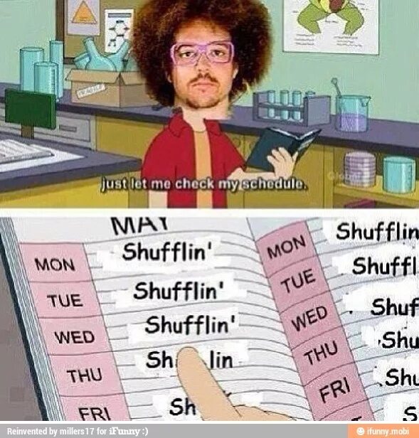 Let me check our. Let me check. schedule fun.