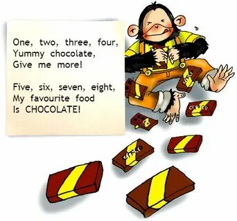 One two three four yummy chocolate
