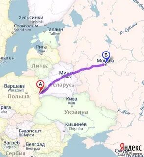 Брест варшава расстояние