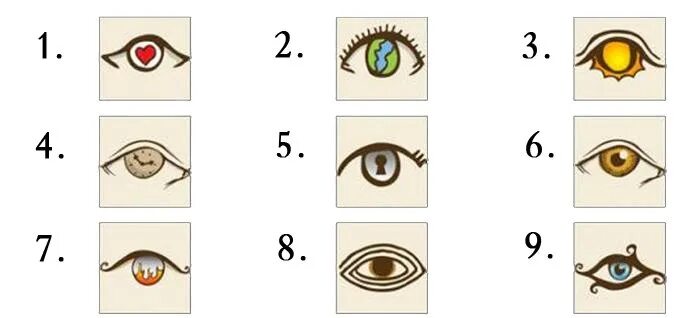 Проверочная работа глаз. Тест для глаз. Психологический тест глаза. Тесты для глаз в картинках. Тест с глазами про личность.