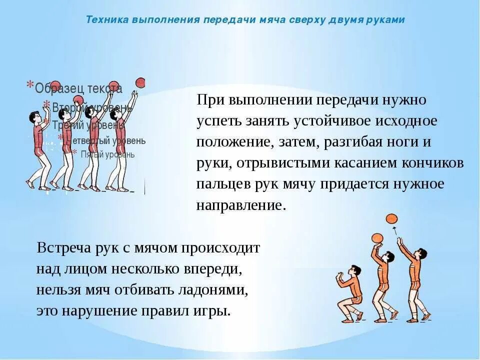 Техника передачи мяча 5 класс