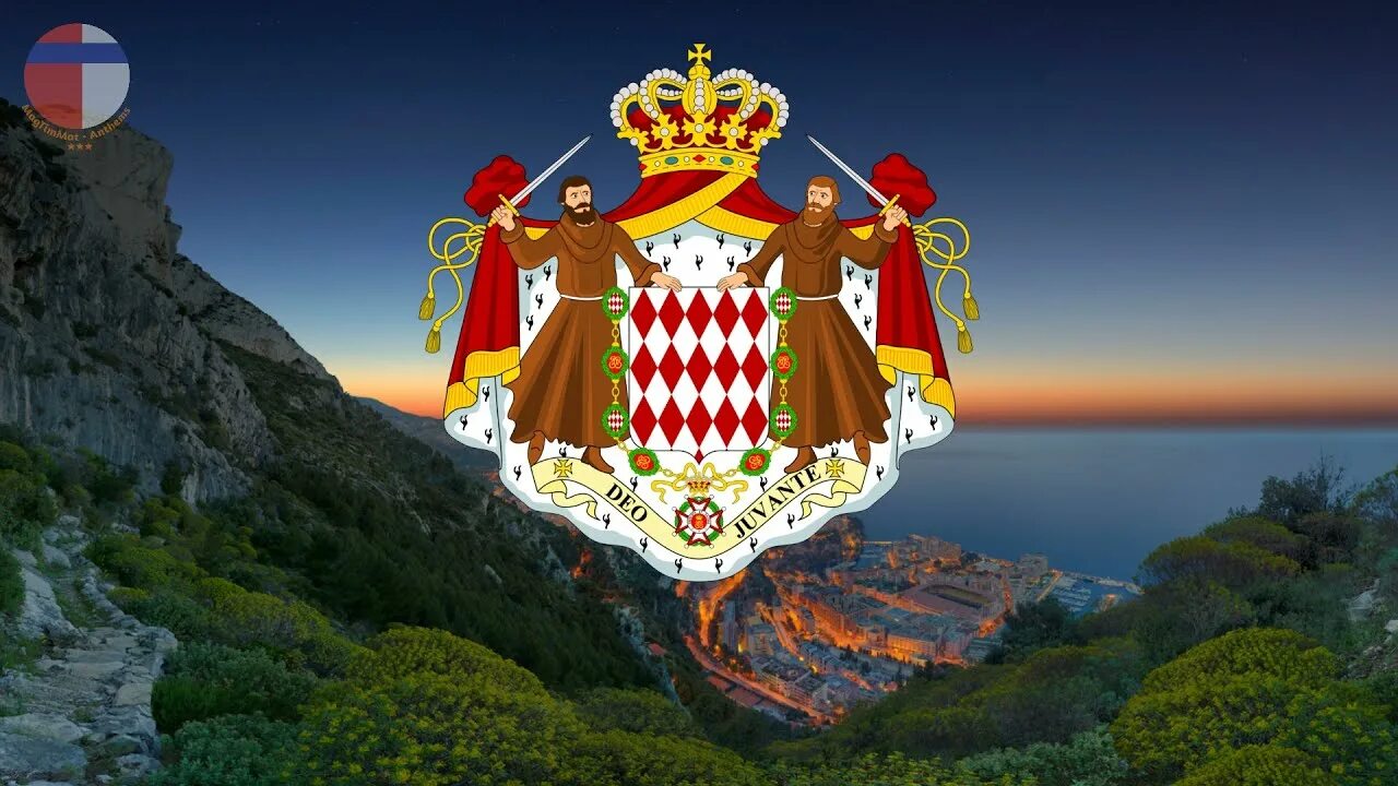 Подданные княжества монако 9. Гимн Монако. Княжество Монако гимн. Солнце Монако. Монако флаг и герб.