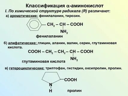 Аминокислота содержащая дополнительно алифатический радикал