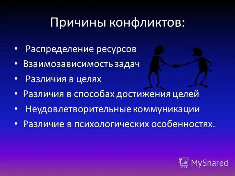 Группы основных причин конфликтов. Основные причины конфликтов. Распределение ресурсов конфликт. Взаимозависимость задач. Распределение ресурсов пример конфликта.