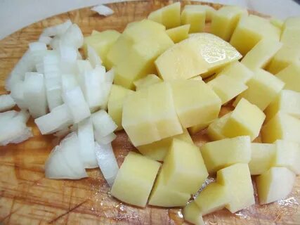 Лук кубиками