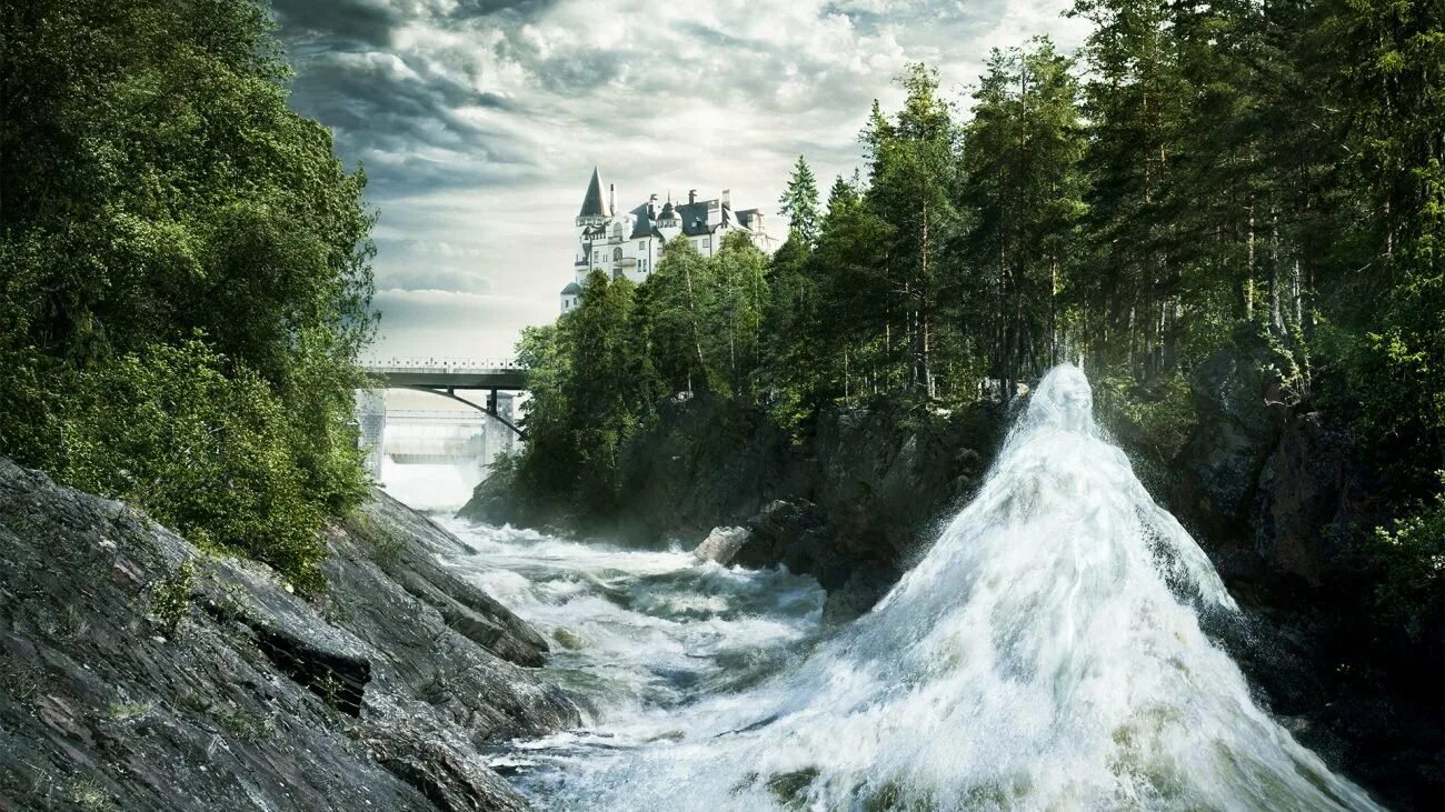 Финские водопады. Иматра. Водоскат Иматра. Водопад Иматры. Водопад Иматранкоски.