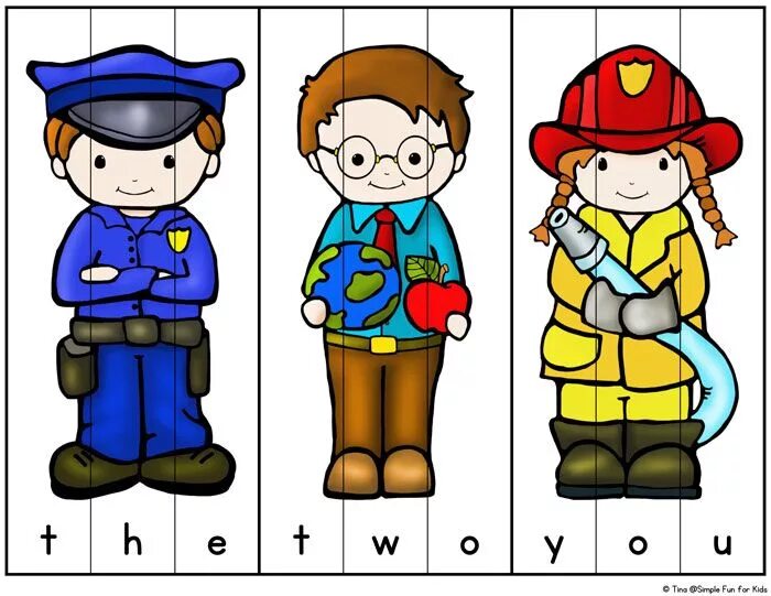 Пазлы профессии для детей. Community Helpers Puzzle for Kids. Professions for Kids. Community Helpers Flashcards. Import helpers