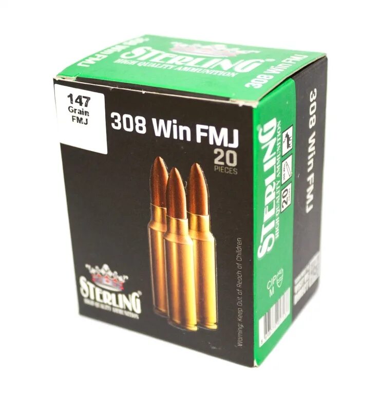 Дозвуковые патроны 308 купить. Патрон Sterling .308 win SP 147 gr,. Патроны Стерлинг 308. Sterling 308 win. Сильвер Белот 308 win 185 gr.