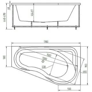 Угловая ванна 95 95