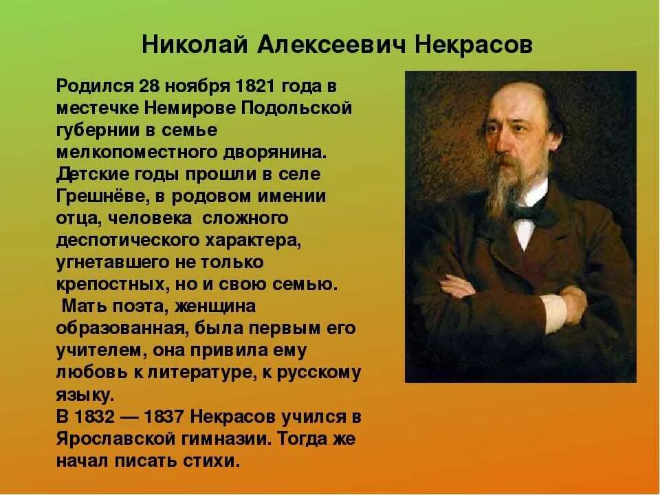 Общественная жизнь некрасова. Николая Алексеевича Некрасова (1821–1877), русского поэта..