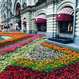 Цветы около метро