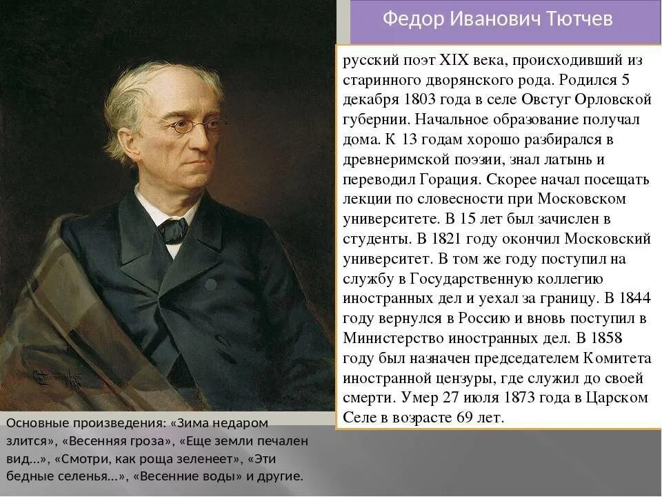 Тютчев гоголь. Фёдор Иванович Тютчев 1864-1865. Фёдор Иванович Тютчев русские поэты. Писатели 19 века Тютчев.