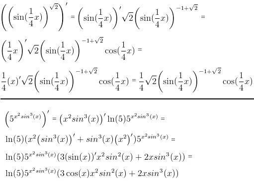 Производная sin 2x sin 3x