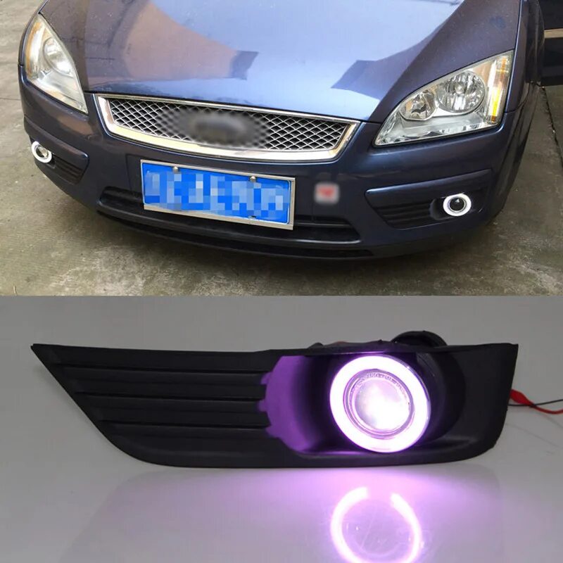 Противотуманные фары led Ford Focus 2. Диодные ПТФ Форд фокус 2. Противотуманки фокус 2 led. Туманки Форд фокус 2 Рестайлинг.