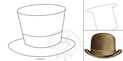 трафарет шляпы