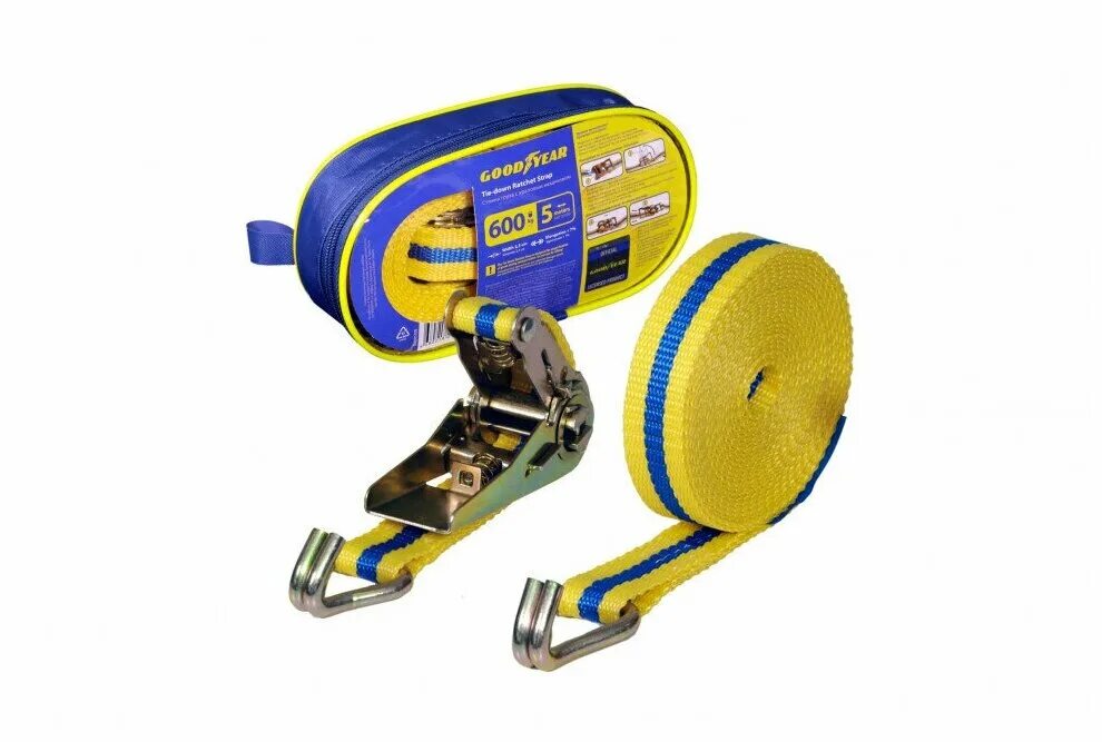 , 10 м. ремень стяжной 5/10т х 10м (50мм). стяжной ремень, 0. стяжка груза с храповым механизмом. стяжка груза с храповым механизмом goodyear.