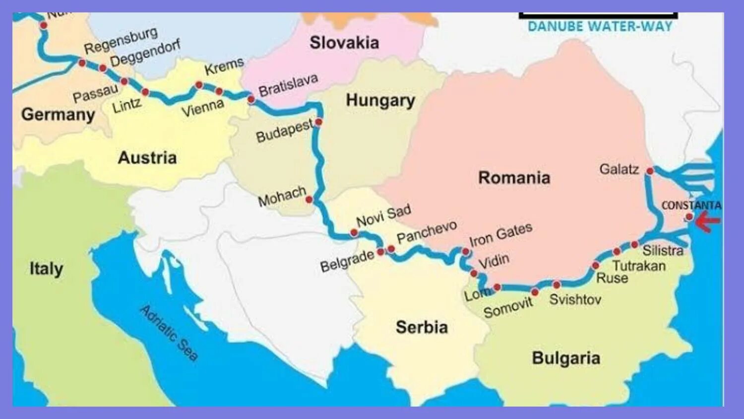 Страны через которые протекает дунай. Река Дунай на карте Украины. Дунай на карте Румынии. Дунай на карте Евразии.