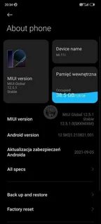 Версию xiaomi версия android