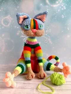 Как связать кота из пряжи