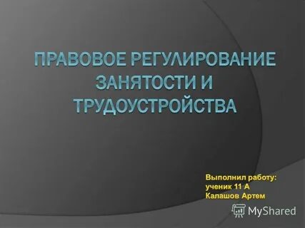 Правовое регулирование занятости и трудоустройства боголюбов