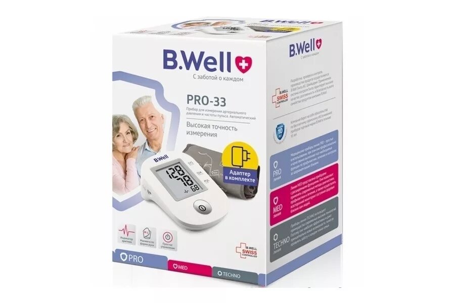 B.well Pro-33 тонометр автоматический, манжета m-l + адаптер. Тонометр Велл 33 с адаптером. Тонометр автомат b.well Pro-33. Тонометр автоматический би Велл про 33. B well pro 33 адаптер