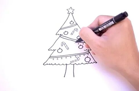 Елка фломастерами