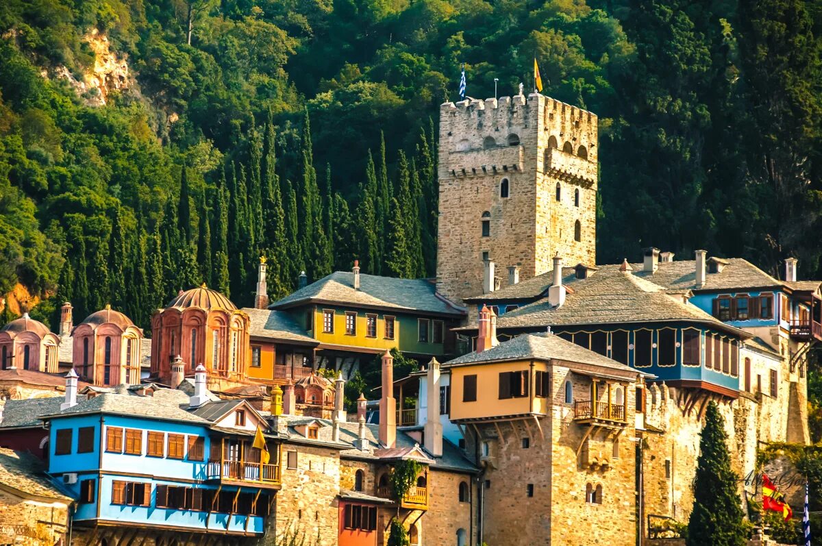 спасо-преображенский монастырь валаам. флаг горы афон. северный афон. обои на рабочий стол гора афон. новый афон храм на горе.