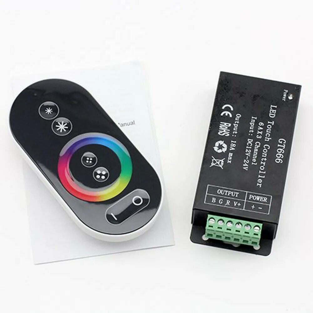 Пульт сенсор. Led controller dc12-24v. led rgb strip rf controller dc 12v 24v. rgb контроллер с пультом gt666. touch rgb пульт сенсор, 12-24v, 18a.