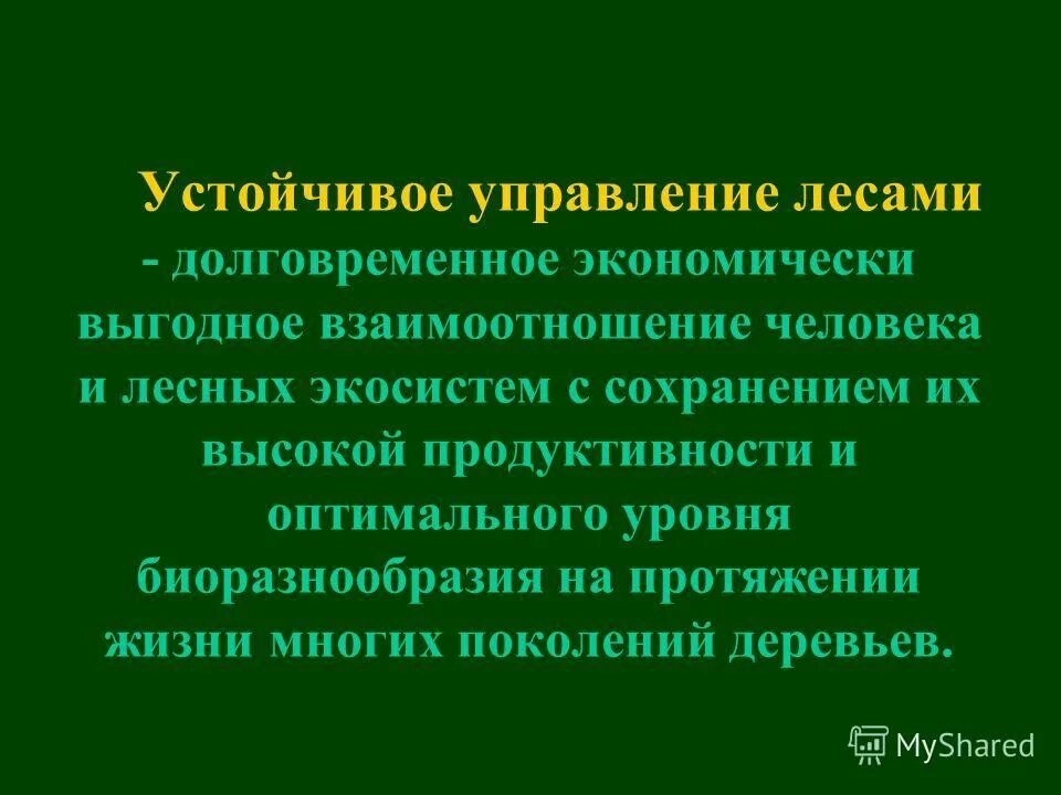 Стабильное управление. Устойчивое управление лесами. неистощительное лесопользование. развитие устойчивого лесопользования. цели устойчивого управления лесами.
