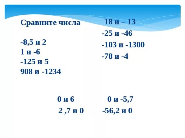 Сравните числа 0 1 и 0 099