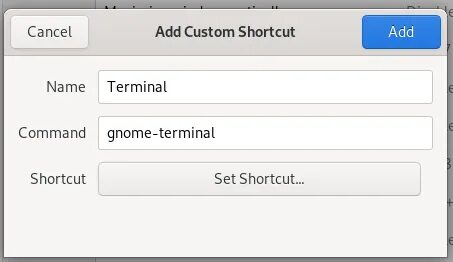 Gnome shortcuts