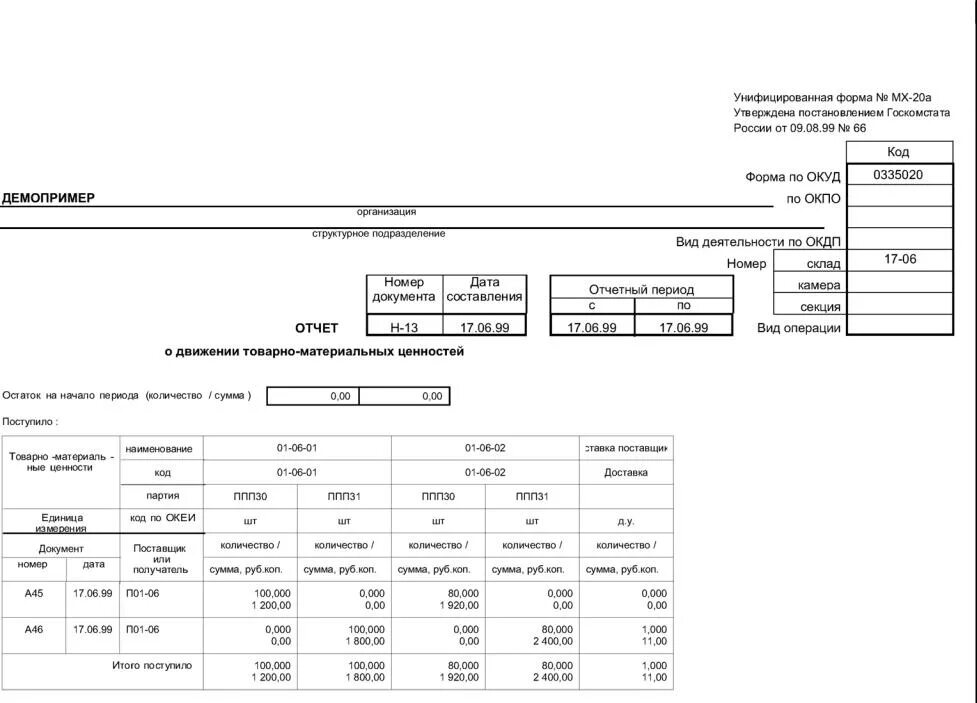 Форма 20 образец. Отчет о движении ТМЦ по форме МХ-20. О движении ТМЦ МХ 20а. Материальный отчет МХ-20. Отчет о движении товарно-материальных ценностей образец.