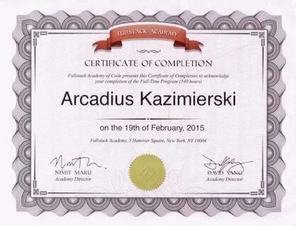 Certificate codes