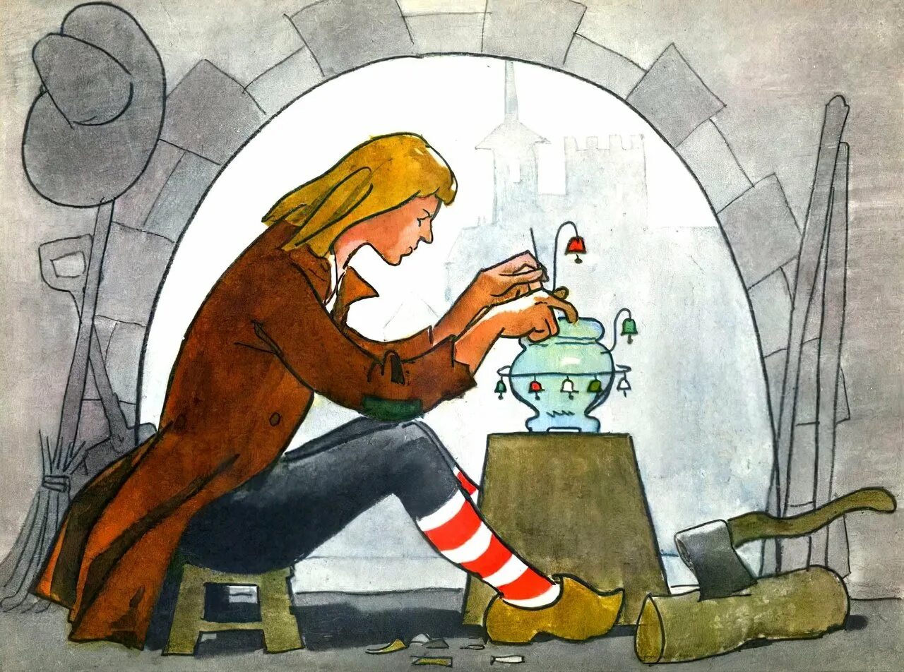 иллюстрация к сказке свинопас андерсена. андерсен горшочек. андерсен горшочек. андерсен горшочек. свинопас рисунок.