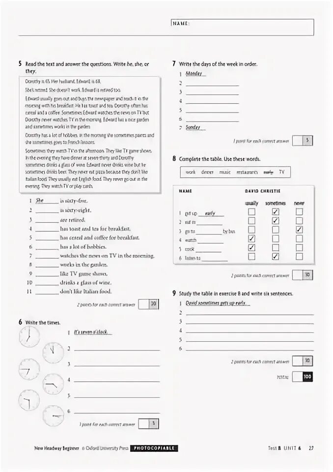 Unit test naming. New Headway Beginner progress Test 1. Headway Beginner 2-Edition. New Headway Elementary Unit Test 12a ответы. Тест Beginner 5 Unit answer.